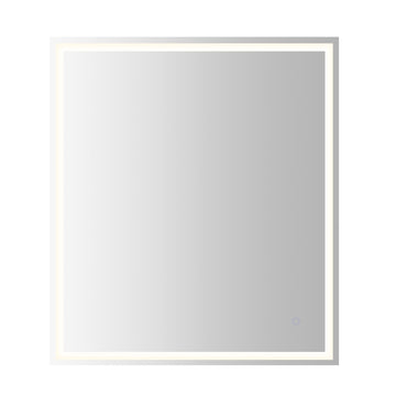Pax Rectangular Frameless Anti-Fog Aluminum Front/Back-lit Tri-color LED Bathroom Vanity Mirror with Smart Touch Control